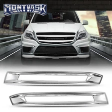Fit For 2013-2016 Mercedes-Benz X166 GL Class Fog Light Cover Chrome Trim Pair