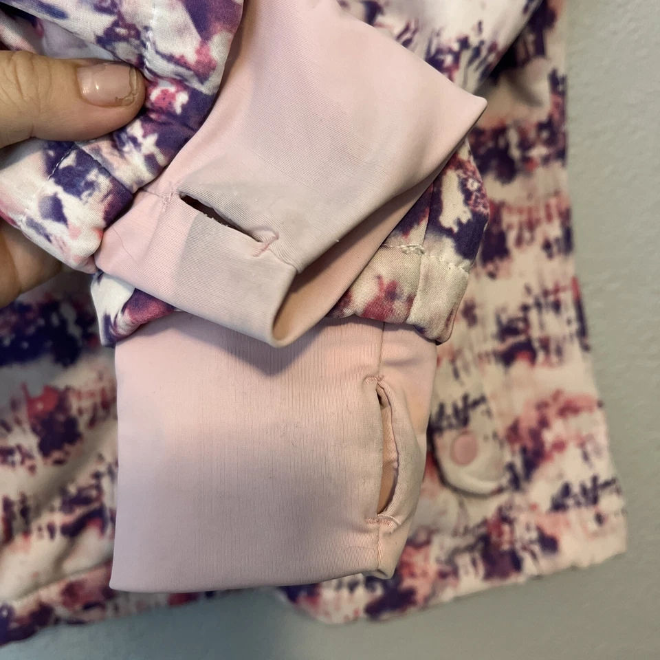 Chaqueta SNOZU Niños Con Capucha Púrpura y Rosa Forro de Piel Sintética Bolsillos Interior Talla L 14/16 Foto 2 de 4