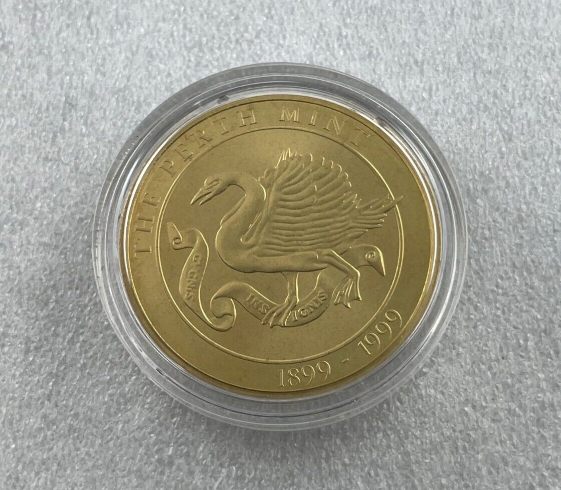 The Perth Mint 1899-1999 Gold Colour Centenary Medallion