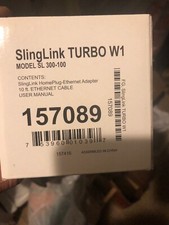SlingLink Turbo W1 SL300-100 Ethernet Adapter W/10ft. Ethernet Cable NEW IN BOX