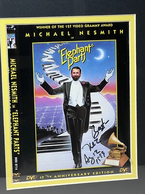 Orig MICHAEL NESMITH Elephant Parts DVD Cover Signed Autographed