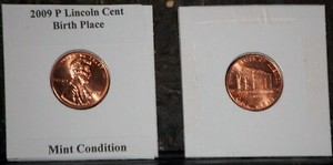 2009 P Lincoln Cent, Penny, Birth Place and Early Childhood BU Mint Condition