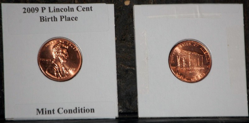 2009 P Lincoln Cent, Penny, Birth Place and Early Childhood BU Mint Condition
