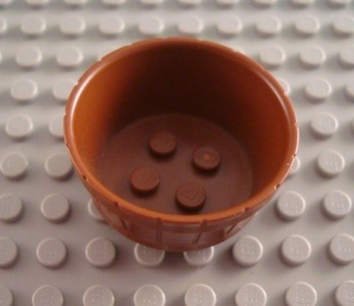 LEGO Reddish Brown Pirates Half Barrel Container Part