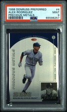 1998 Donruss Preferred Precious Metals Alex Rodriguez #4 Platinum PSA 9 #/50
