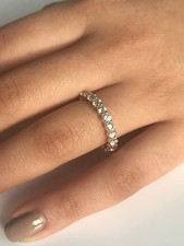 14k Solid Yellow Gold Eternity Ring Endless Wedding Band