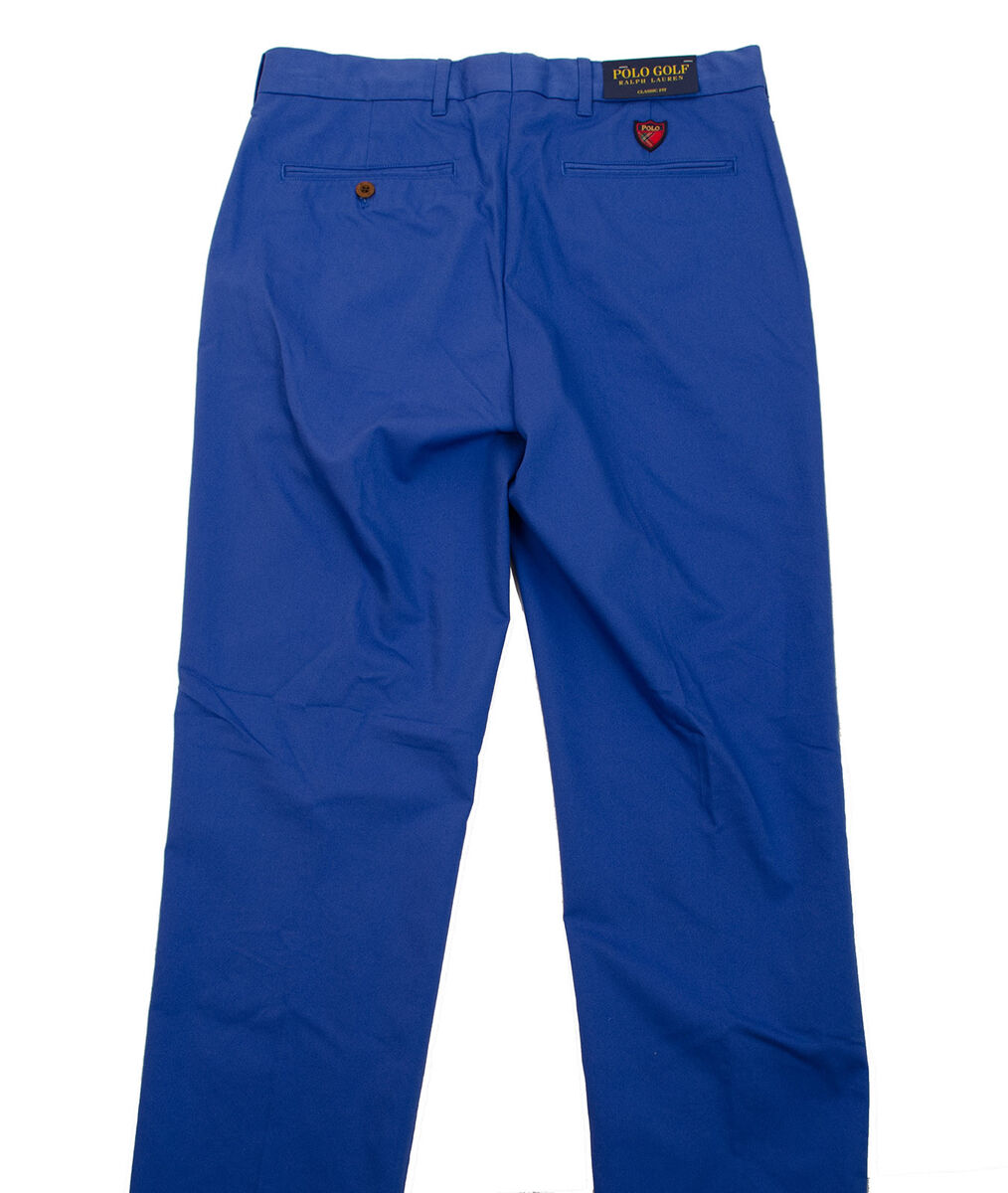 POLO GOLF RALPH LAUREN MEN'S CLASSIC FLAT FRONT PANTS BLUE POLO GOLF RALPH LAUREN MEN'S CLASSIC FLAT FRONT PANTS BLUE