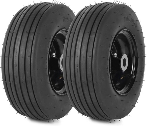 11x4.00-5 Tire and Wheel Assembly Universal Lawn Mower Yard Tractor Tires 2 Pack