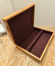 Wooden Storage Chest  Box Only For Silverware, Flatware  10.75" X 14.75"X3"