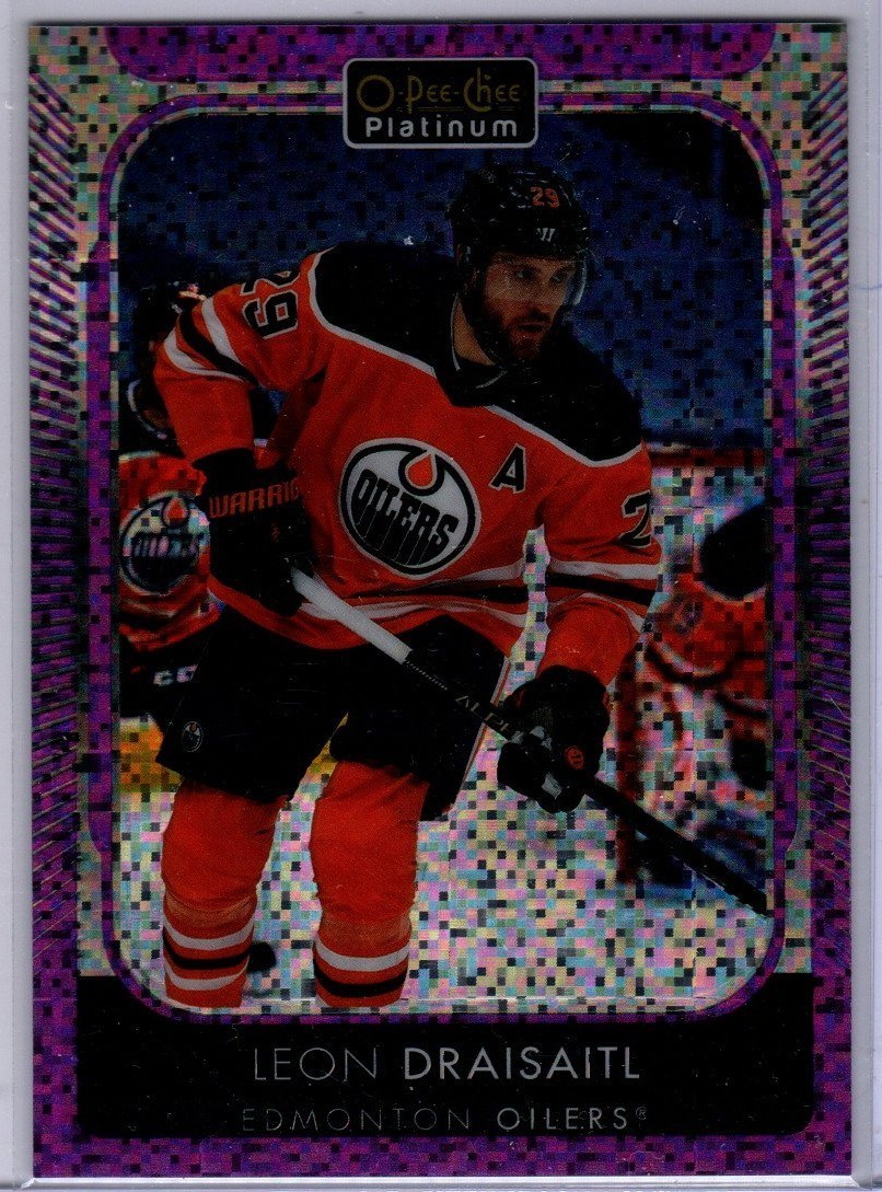 2021-22 O-Pee-Chee Platinum Leon Draisaitl Violet Pixels Card # 99