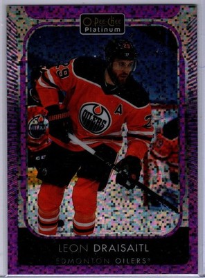 2021-22 O-Pee-Chee Platinum Leon Draisaitl Violet Pixels Card # 99