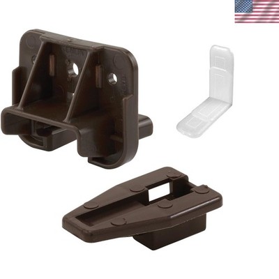 R 7321 Drawer Track Guide & Glides - Durable Brown Plastic Furniture Repair Kit