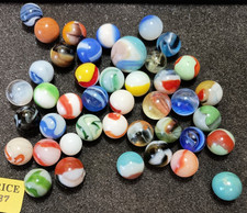 Lot of 40 Mix of Makers Vintage Glass Marbles lot 237 