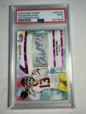 2024 SAGE Aspire Caleb Williams Rookie Auto Pink  #ASPCW- PSA9