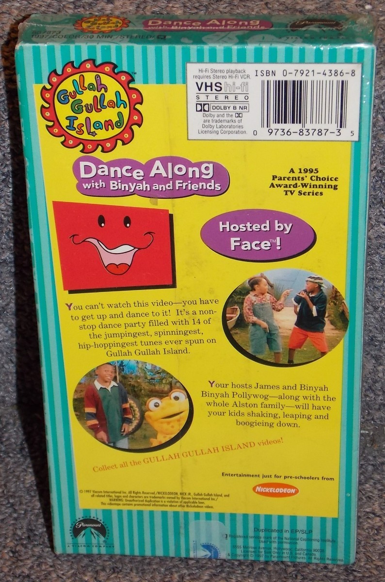 1997 Gullah Gullah Island Dance Along Binyah & Friends VHS New