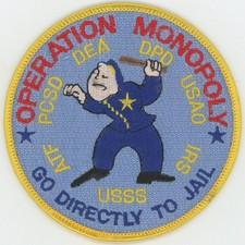 Operation Monopoly Joint Task Force DEA ATF Secret Service Patch