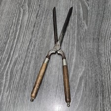 Antique Wood Handled Curling Iron Hair Crimper Metal  Wood Curling Iron