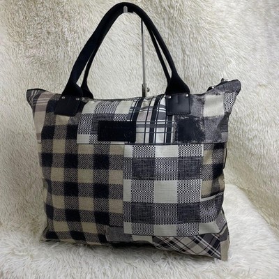 Felisi x Pierre-Louis Mascia Tote Bag A4 Check Pattern Large Capacity