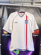 Authentic UMBRO England National Team Vintage 2002 Home Soccer Jersey Kit