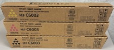 3 Ricoh Genuine MP C6003 Black Yellow Magenta Toner 841849 841850 841851 OEM