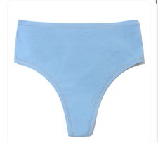Hanky Panky Play Cotton Hi-Rise Thong  Partly Cloudy Blue Sz XS/S