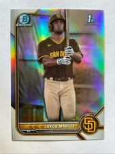 2022 Bowman Chrome Draft Refractor JAKOB MARSEE 1st Bowman RC MARLINS #BD-73