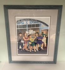 BERYL COOK HEN NIGHT ALEXANDER GALLERY LIMITED EDITION PRINT, SIGNED FRAMED 