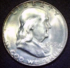 1953-S BU Uncirculated Franklin Silver Half Dollar HD10