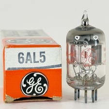 1 Tested Balanced GE 6AL5 Tube with Box Code 62-48 General Electric Twin Diode