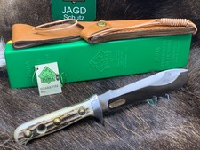 1980 Puma 6375  White Hunter With Stag Handles With Mint Green / Yellow Box P194