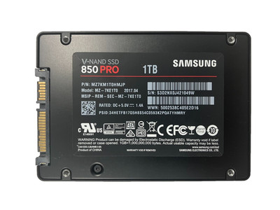 SAMSUNG V-NAND 850 PRO SSD MZ-7KE1T0 SSD 1TB SATA 2.5'' MZ7KM1T0HMJP 512 b/s