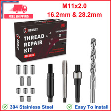 M11X2.0 Metric Thread Repair Kit w Stainless Steel Insert M11x2.0x16.2mm&28.2mm