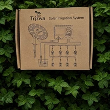 TRJZWA Solar Irrigation System Automatic Drip Kit for Outdoor/Indoor Garden
