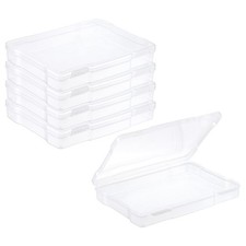 4PCS 5 x 7 Photo Storage Box Photo Organizer Cases Photo Keeper Storage Clear