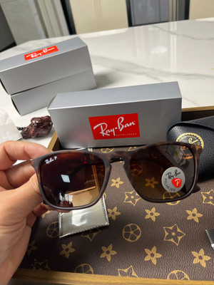 Ray-Ban RB4187 Tortoise Frame Brown Lens   Square  Sunglasses