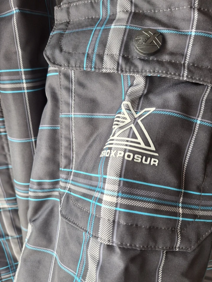 Chaqueta/abrigo de esquí ZeroXposur para hombre talla XXL desmontable capucha sin cremallera negra Beene Foto 3 de 4