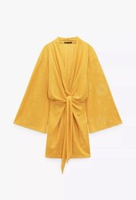 ZARA 3x JACQUARD DRESSES WITH KNOTS L RRP £32.99 EACH
