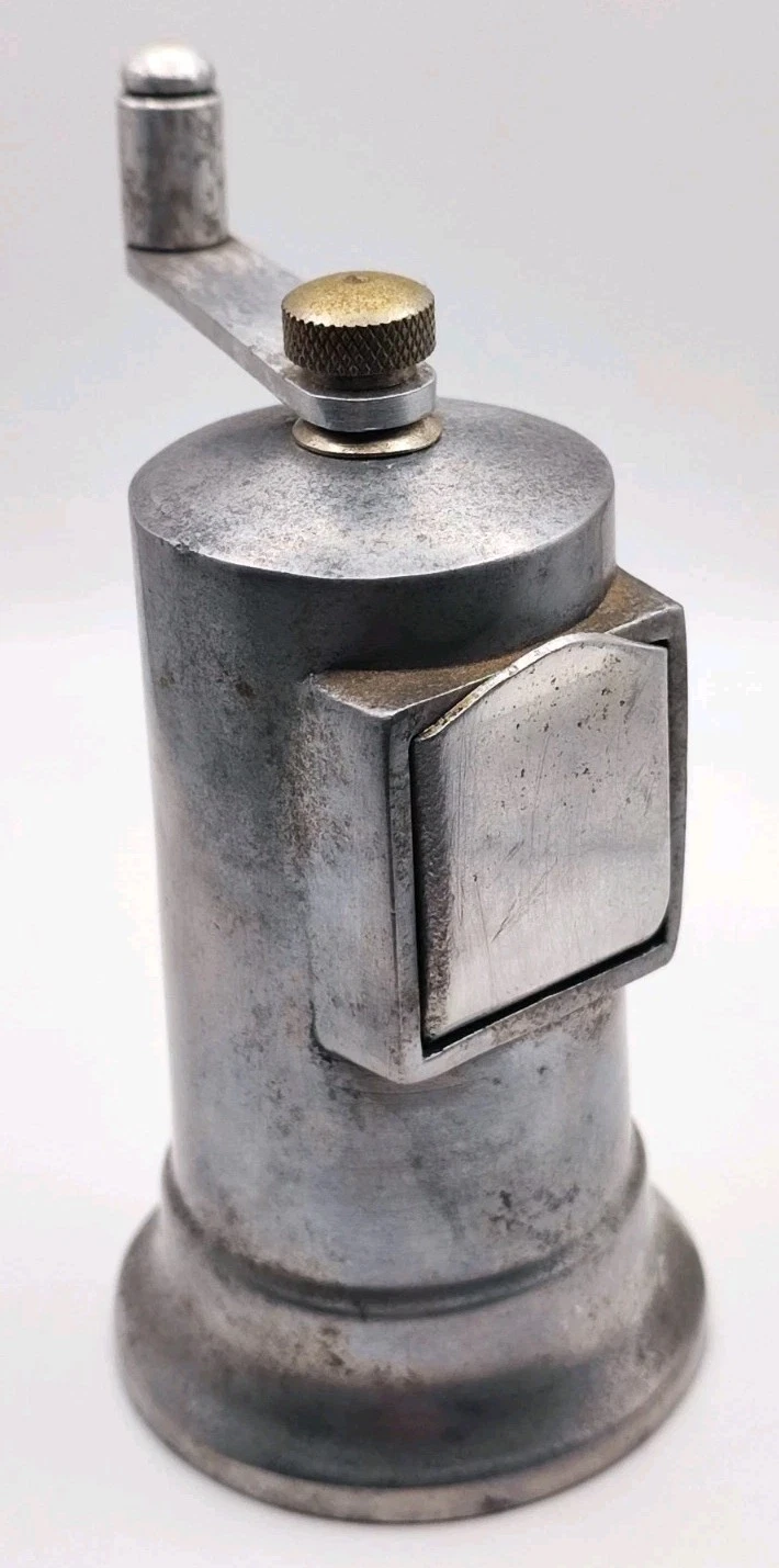 Vintage Perfex 4" Cast Aluminum Pepper Grinder Mill Made In France Spice Salt..