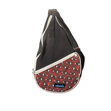 Women  s KAVU Rope Sling Bag Black And Maroon Raccoon Print