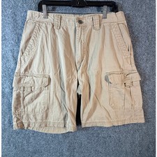 Columbia Men's Cargo Shorts Size 34 Beige Cotton Casual Outdoor Hiking