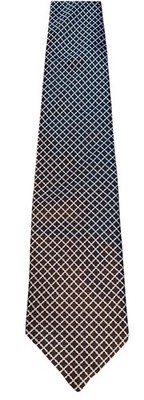 STEFANO RICCI Black Periwinkle Geo Silk Tie Made in Italy.                P15444