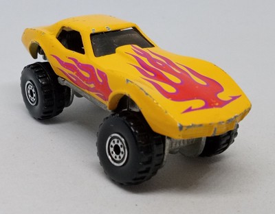 Hot Wheels Bright Yellow Chevy Corvette Stingray 4 X 4 Loose Diecast 1:64 1975