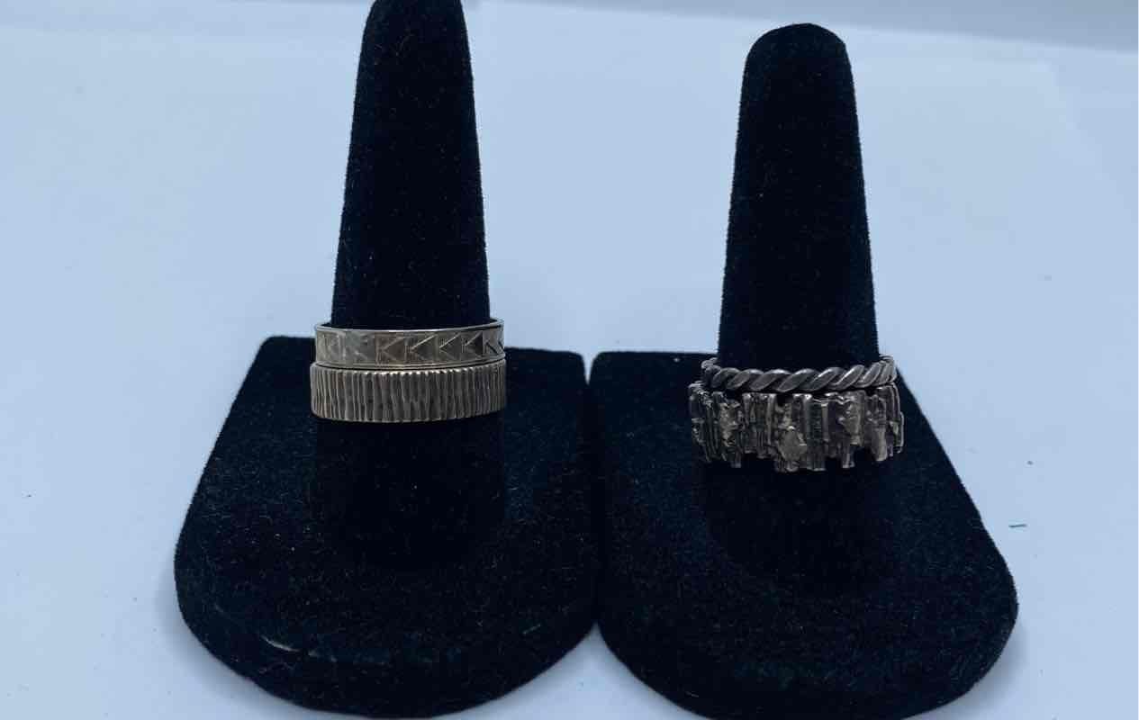 Sterling Silver Assorted Ring Bundle 4pcs 11.05g - image 1