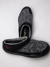 KURU Women's Draft Black Mesh Knit Slip On Clog Mule Comfort Slippers Size 8