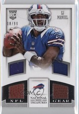 2013 Panini National Treasures Rookie NFL Gear Materials Quad 8/99 EJ Manuel 9d2