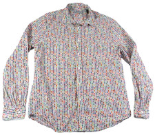 Desigual Men L Multi Abstract Geometric Print Regular Fit Button Down Long Shirt