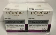 2 PACK  L'Oreal Wrinkle Expert 55+ Anti-Aging Face Moisturizer 1.7 oz Each
