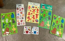 1990s Sandylion / Sesame Street Big lot Sticker Sheets Bird Elmo NEW Rare VTG