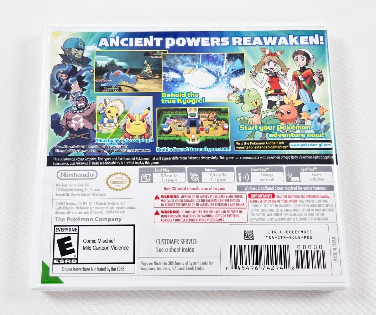 Pokemon: Alpha Sapphire (Nintendo 3DS, 2014) for sale online | eBay