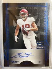 2022 Leaf Trinity Slade Bolden #BA-SB1 Black 1/1 Auto Alabama